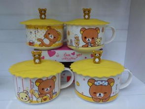 直身輕松熊面杯環保硅膠蓋 偉泰日用品廠的創新產品與義烏市場機遇